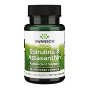 Swanson Organiczna spirulina i astaksantyna, tabletki, 120 szt.