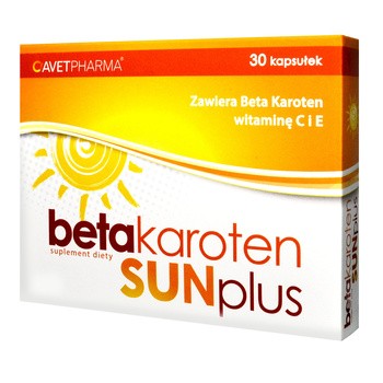 Beta Karoten Sun Plus, kapsułki, 30 szt.