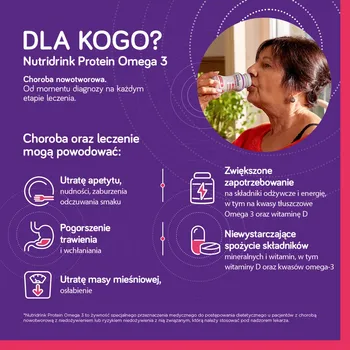 Nutridrink Protein Omega 3, płyn rześki smak truskawkowo-malinowy, 4 x 125 ml