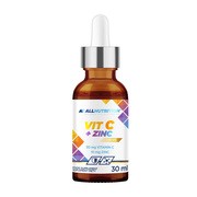 Allnutrition Vit C + Zinc Drops, płyn, 30 ml