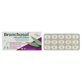 Bronchosol Maxipuren, 200 mg, kapsułki dojelitowe miękkie, 30 szt.