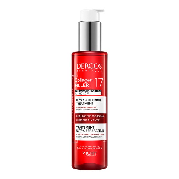 Vichy Vichy Dercos, Collagen 17 Filler, kuracja ultra-regenerująca do włosów, 150 ml — Składniki i ocena