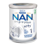 Nestle Nan Optipro Plus 1 HM-O, mleko początkowe dla niemowląt od urodzenia, 800 g