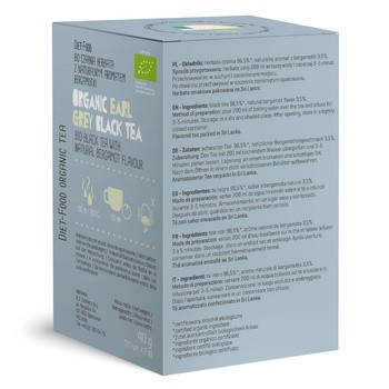 Diet-food, BIO Earl Grey Black Tea, czarna herbata, 20 x 2 g