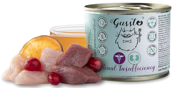 Gussto Vet Renal Insufficiency, karma dla kotów na schorzenia nerek, 200 g