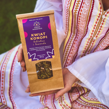 Green Mornings, Kwiat Konopi, hibiskus i lawenda, herbata konopna, 50 g