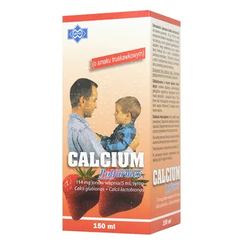 Calcium Polfarmex syrop truskawkowy 150 ml [POLFARMEX]
