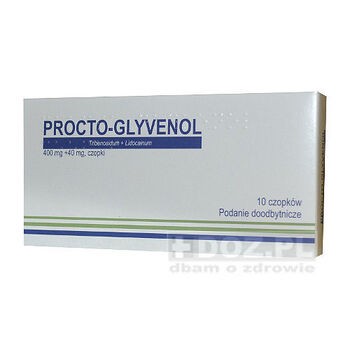Procto-Glyvenol, czopki doodbytnicze (import równoległy),  Avren, 10 szt