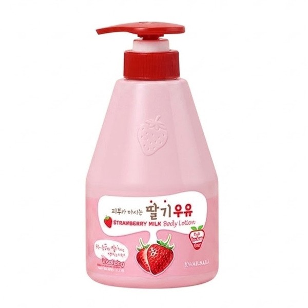 Kwailnara Kwailnara Strawberry Milk, witalizujące mleczko do ciała z ekstraktem z truskawki, 560 g — Składniki i ocena