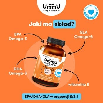 UmmU Mózg & wzrOK 8+, kapsułki miękkie, 240 szt.