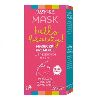 Flos-lek Mask, zestaw Hello beauty!, maseczki kremowe w saszetkach 6 x 6 ml