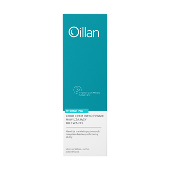 Oillan Hydrating, lekki krem intensywnie nawilżający do twarzy, 50 ml
