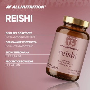 Allnutrition Mushrooms Reishi, kapsułki, 60 szt.
