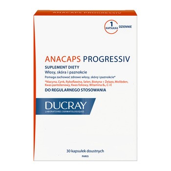 Ducray Anacaps Progressiv, kapsułki, 30 szt.