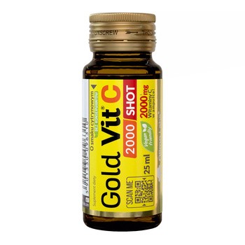 Olimp Labs, Gold-Vit C 2000 shot, smak cytrynowy, płyn, 25 ml