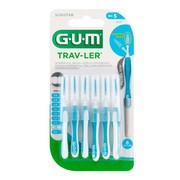 Gum Trav-Ler, szczoteczka międzyzębowa, 1,6 mm, niebieska, 6 szt