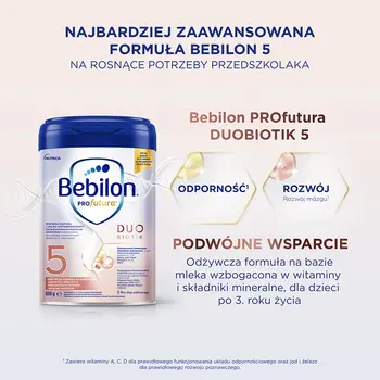 Zestaw 3x Bebilon Profutura Duo Biotik 5, formuła na bazie mleka po 3. roku życia, proszek, 800 g