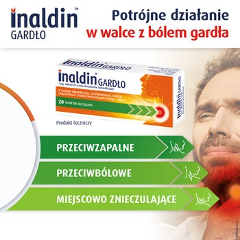Inaldin Gardło, 3 mg, tabletki do ssania, 20 szt