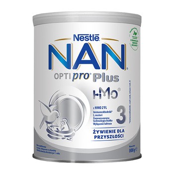 Zestaw 4x Nestle Nan Optipro Plus 3 HM-O, mleko modyfikowane Junior dla dzieci po 1 roku, 800 g