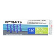 OptiLets, jednorazowe, sterylne lancety, 200 szt.