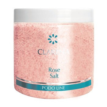 Clarena Podo Line Rose Salt, różana sól do kąpieli stóp, 250 g