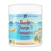 Nordic Omega-3 Gummies, 82 mg Tangerine Treats, żelki, 120 szt.        