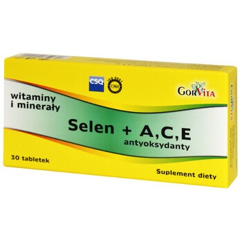 Selen + A, C, E, tabletki, 30 szt, (Gorvita)