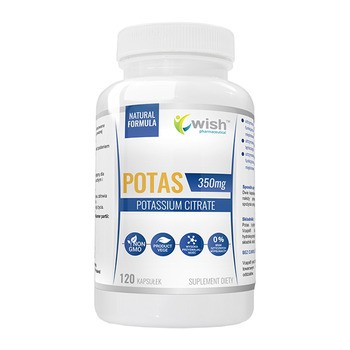 Wish, Potas 350 mg, cytrynian potasu, kapsułki, 120 szt.