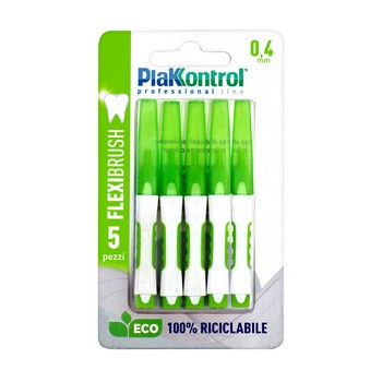 Plakkontrol Flexi Brush, elastyczna szczoteczka międzyzębowa, 0,4 mm, 5 szt.