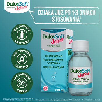 DulcoSoft Junior, roztwór doustny na zaparcia u dzieci, 100 ml