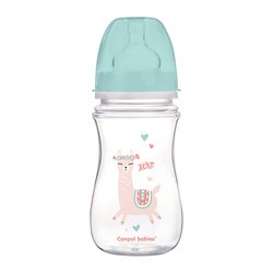 Canpol Easy Start Toys, butelka szerokootworowa, antykolkowa, zielona, 240 ml