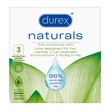 Durex Naturals, prezerwatywy,  3 szt.