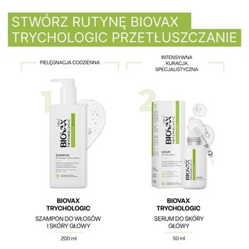 Biovax Trychologic Przetłuszczanie, serum do skóry głowy, 50 ml