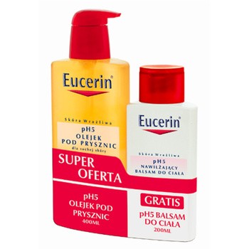 Zestaw promocyjny Eucerin pH5, olejek pod prysznic, 400 ml + balsam do ciała, 200 ml GRATIS