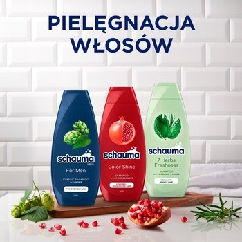 Schauma 7 Herbs Freshness, szampon ziołowy do włosów normalnych i przetłuszczających się, 400 ml