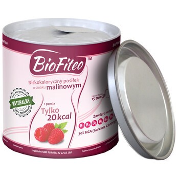 Biofiteo, proszek o smaku malinowym, 300 g (puszka)