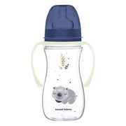Canpol Babies Easy Start, Sleepy Koala, butelka szeroka antykolkowa ze świecącymi uchwytami, niebieska, 300 ml, 1 szt. https://azcdn.doz.pl/image/d/product/8c74777e-scale-180x180.png