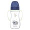 Canpol Babies Easy Start, Sleepy Koala, butelka szeroka antykolkowa ze świecącymi uchwytami, niebieska, 300 ml, 1 szt.