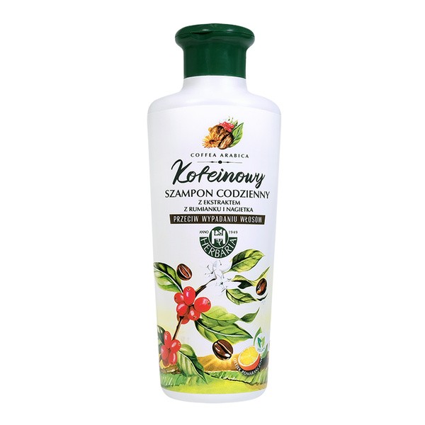 Herbaria Herbaria, kofeinowy szampon z ekstraktem z rumianku i nagietka, 250 ml