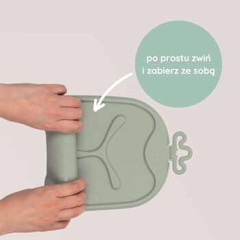 B.BOX, roll + go, zwijana mata BLW do nauki samodzielnego jedzenia dla dzieci, błękit