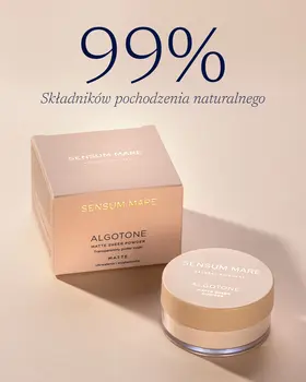 Algotone, transparentny puder sypki o matowym wykończeniu, 10 g