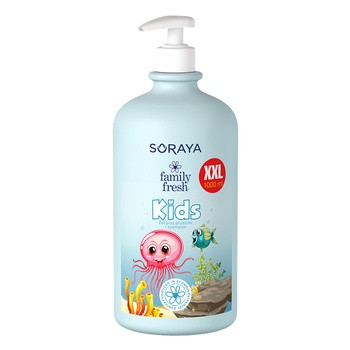 Soraya Family Fresh Kids, żel pod prysznic i szampon 2 w 1 dla dzieci, 1000 ml