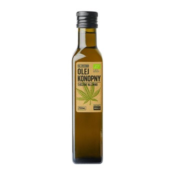 Olej konopny tłoczony na zimno, BIO, 250 ml