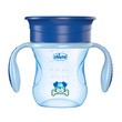 Chicco, Kubek 360⁰ do samodzielnego picia, niebieski, 12 m+, 200 ml, 1 szt.