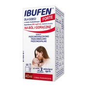 Ibufen forte dla dzieci o smaku truskawkowym, 200 mg/5 ml, zawiesina doustna, 40 ml