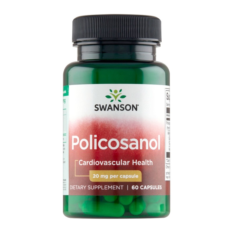 Swanson Policosanol (Polikosanol), 20mg, kapsułki, 60 szt.