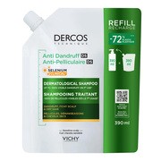 Vichy Dercos DS, szampon przeciwłupieżowy, włosy suche, opakowanie uzupełniające, 390 ml