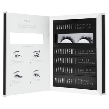 Nanolash DIY Eyelash Extensions Starter Kit, zestaw startowy do aplikacji sztucznych rzęs, Heartbreaker, 1 szt.