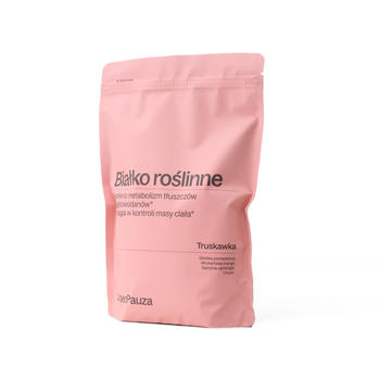 SuperPauza Białko roślinne Super redukcja, proszek, smak truskawkowy, 750 g