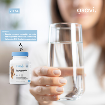 Osavi Ashwagandha Extra 400 mg, kapsułki twarde, 180 szt.